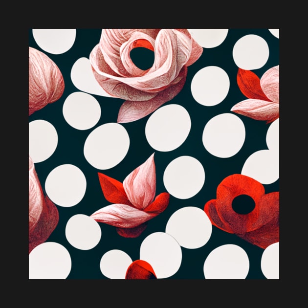 polka dots, flowers, art deco style by AnnaMartaFoley