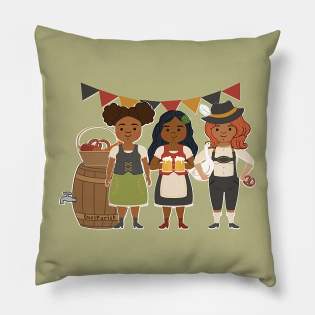 Oktoberfest Ladies Pillow by quelparish