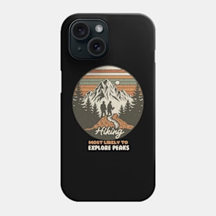 Summit Quest: Hiking Amidst Majestic Peaks Phone Case