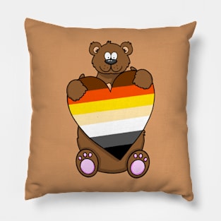 Bear Pride Heart Pillow