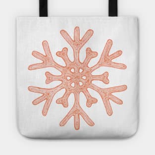 Snowflake (orange) Tote