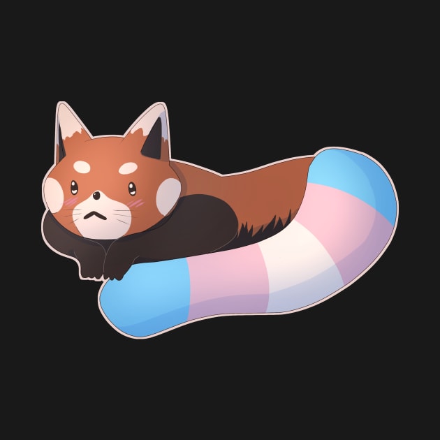 Transgender Pride Red Panda by celestialuka