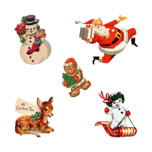 Vintage Santa Claus Stickers Pack T-Shirt