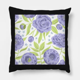 Purple peonies Pillow