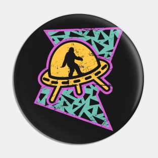 Rad 90s Pattern - Alien UFO & Bigfoot Pin