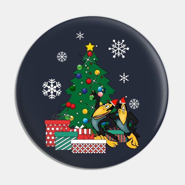 Heckle And Jeckle Around The Christmas Tree Pin by Nova5