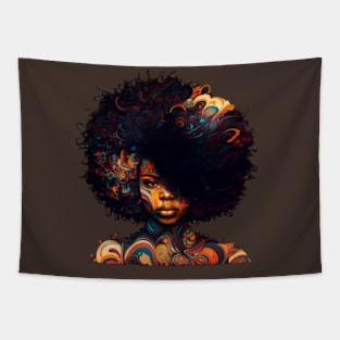 afro vintage style Tapestry