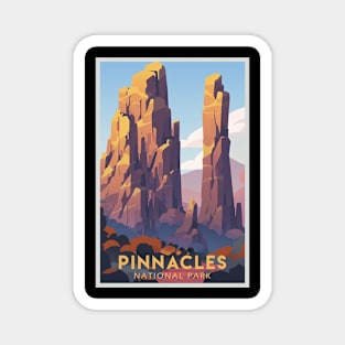 Pinnacles National Park Travel Poster Magnet