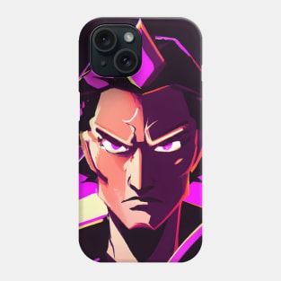 Anime samurai, vaporwave art Phone Case