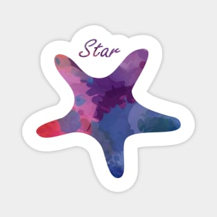 Colored star. Magnet