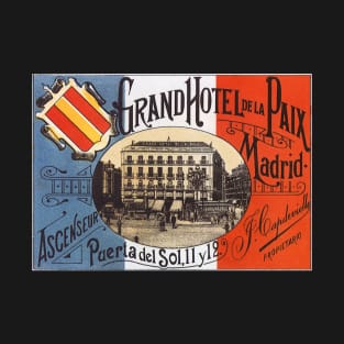 Vintage Travel Poster from Madrid, Spain T-Shirt