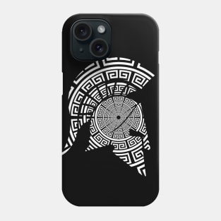 Spartan Helmet Meander Phone Case