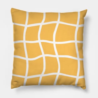 Yellow bright summer grid Pillow