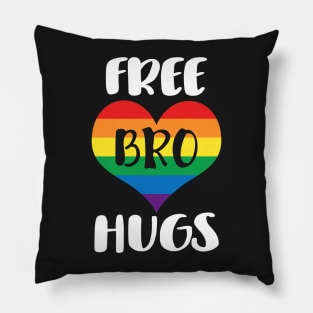 Free Bro Hugs - White Text Pillow