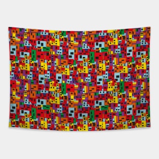 patrón geométrico favelas multicolor Tapestry