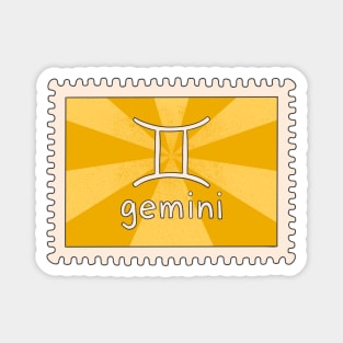 Gemini Zodiac Sign Stamp Magnet