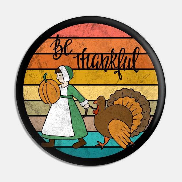 Thanksgiving Pilgrim and Turkey Pin by valentinahramov