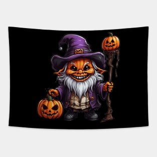 Crochet Spooky Scary Witchy Garden Halloween Gnome Pumpkin Decoration Tapestry