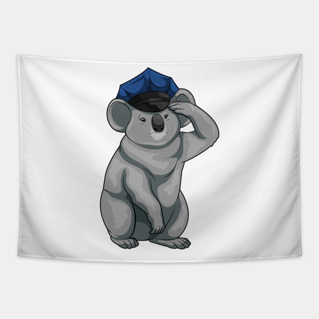 Koala Cop Police hat Police Tapestry by Markus Schnabel