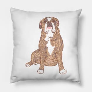 Brindle Bulldog Pillow
