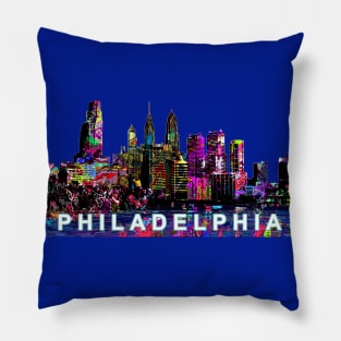 Philadelphia in graffiti Pillow