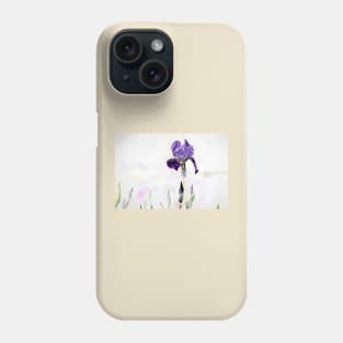 Purple Iris Impression by Debra Martz Phone Case