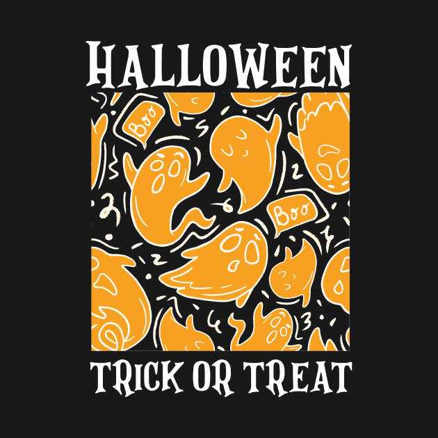 Halloween Trick or Treat Funny Costume Gift T-Shirt by artbyabbygale