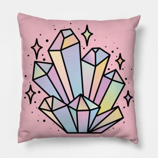 Crystals (Black Outline) Pillow