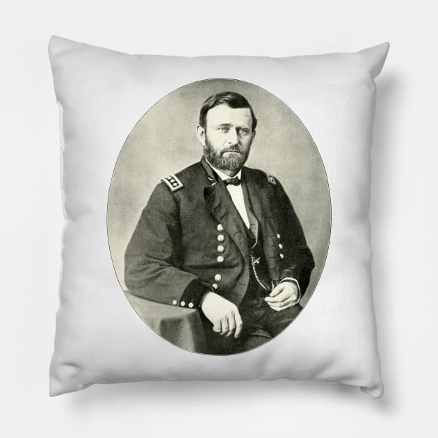 Union General Ulysses S Grant Photo Portrait Pillow by Naves