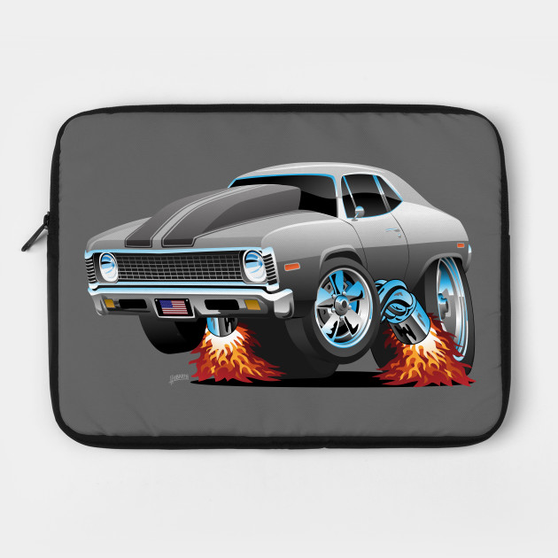 Classic American Muscle Car Hot Rod Cartoon Muscle Car Laptop