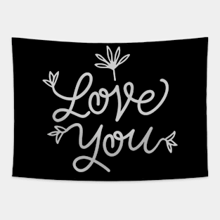 Love You (White) Tapestry