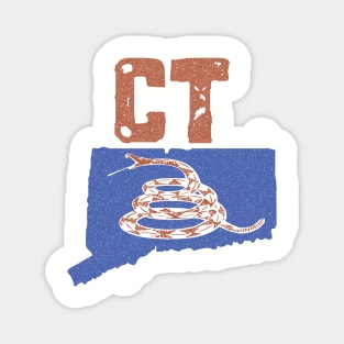 Dont tread on Connecticut Gadsden  Snake Magnet