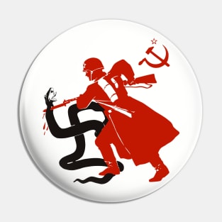 Death To The Fascist Beast - Soviet Propaganda Pin