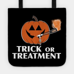 Trick or treatment respiratory therapist pumpkin design Tote