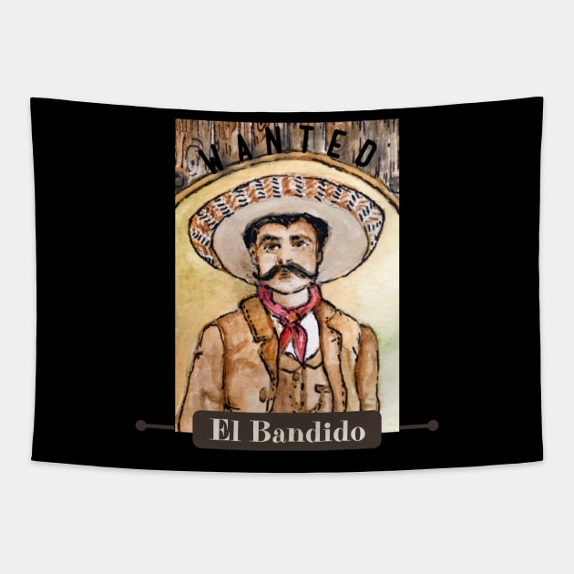 WANTED Bandido Tapestry by ArtisticEnvironments