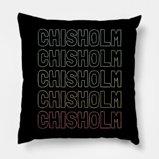 Chisholm Name Pattern Pillow