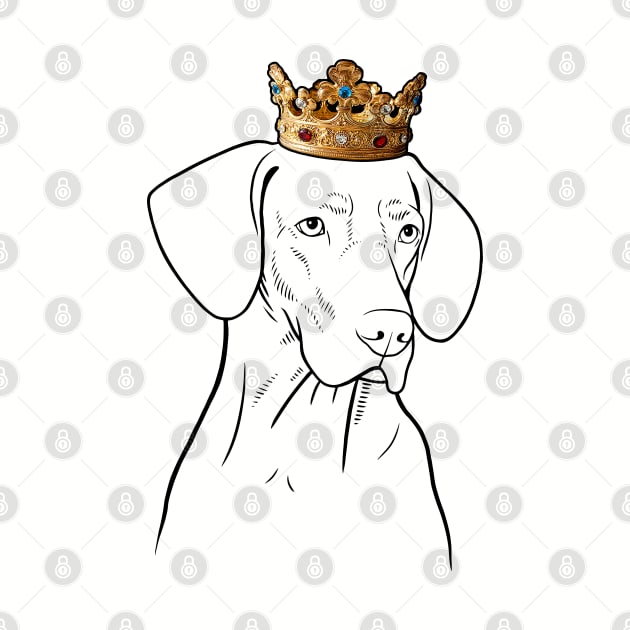 Vizsla Dog King Queen Wearing Crown by millersye