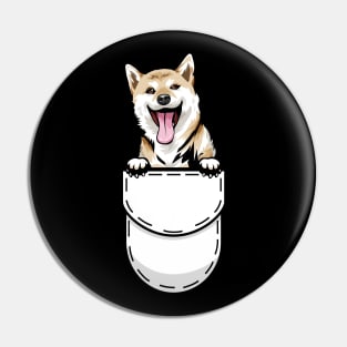 Funny Shiba Inu Pocket Dog Pin