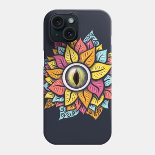 Colorful Reptile Eye Flower Fun Weird Digital Art Phone Case