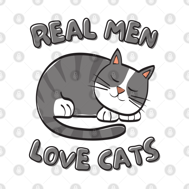 Discover Real men love cats - Cats - T-Shirt