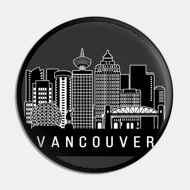 Vancouver Canada Skyline Pin by travel2xplanet