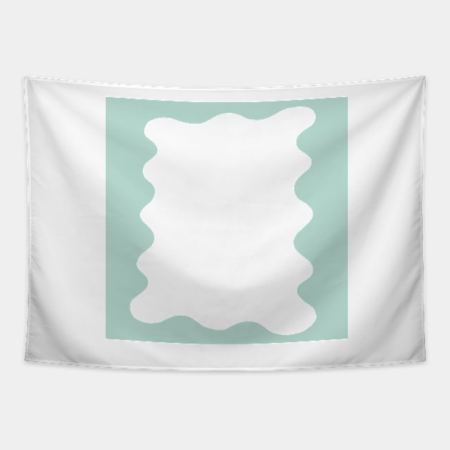 Abstract Squiggle Frame in mint green Tapestry by JuneNostalgia