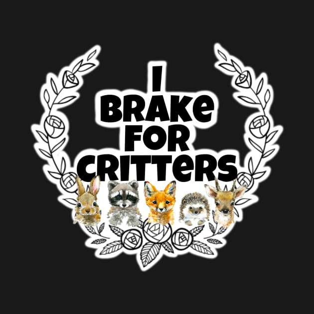 I brake for critters flower circle ring by Bite Back Sticker Co.