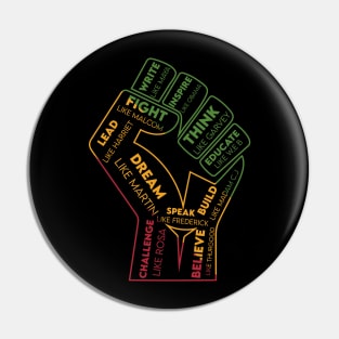 Black Leaders Inspiration BLM Black History Month Pin