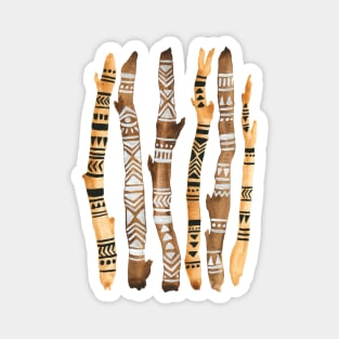 Tribal Painted Sticks Magnet