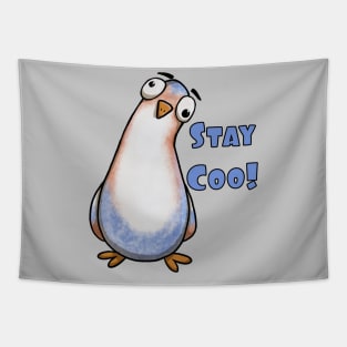 Stay Coo! Curious Stare Pigeon Tapestry