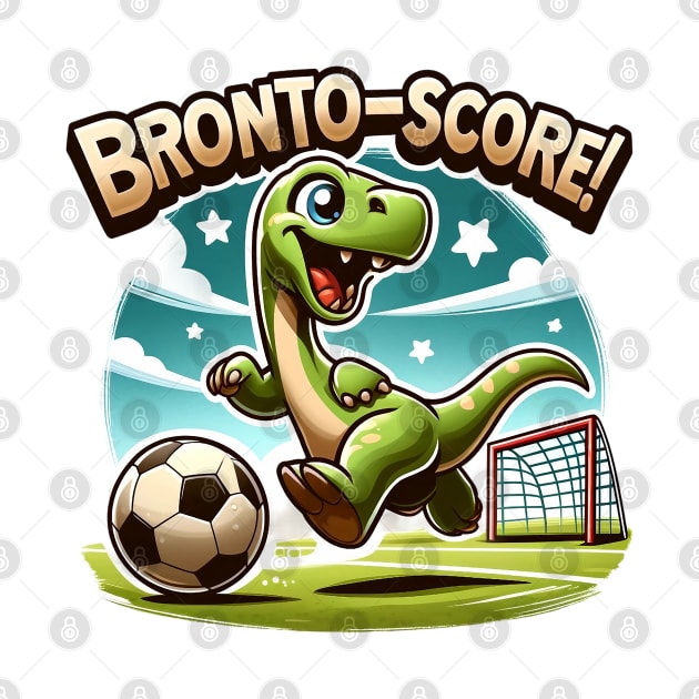 Dino Soccer Champion - Bronto-Score for the Win! by WEARWORLD