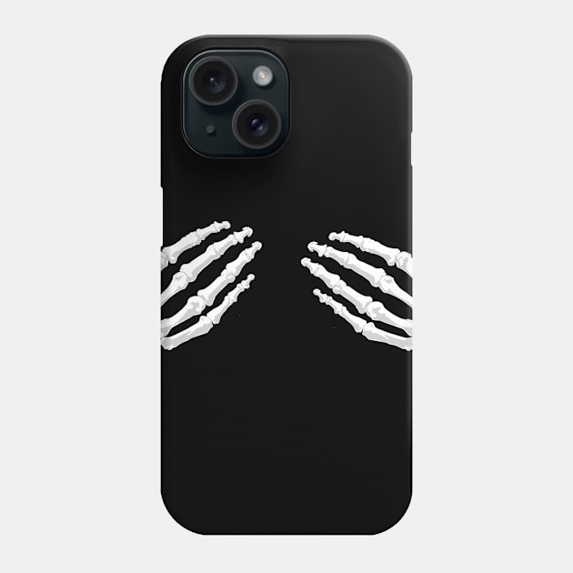 Naughty Skeleton Hands Phone Case by LucyMacDesigns