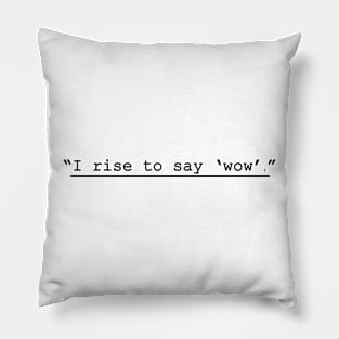 I rise to say wow Pillow