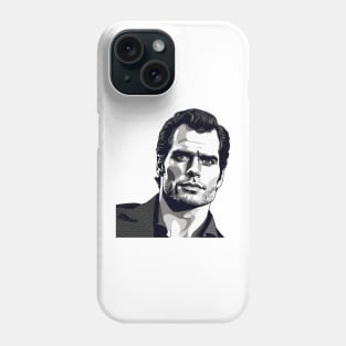 Henry Cavill as Argylle action movie 2024 graphic design Phone Case